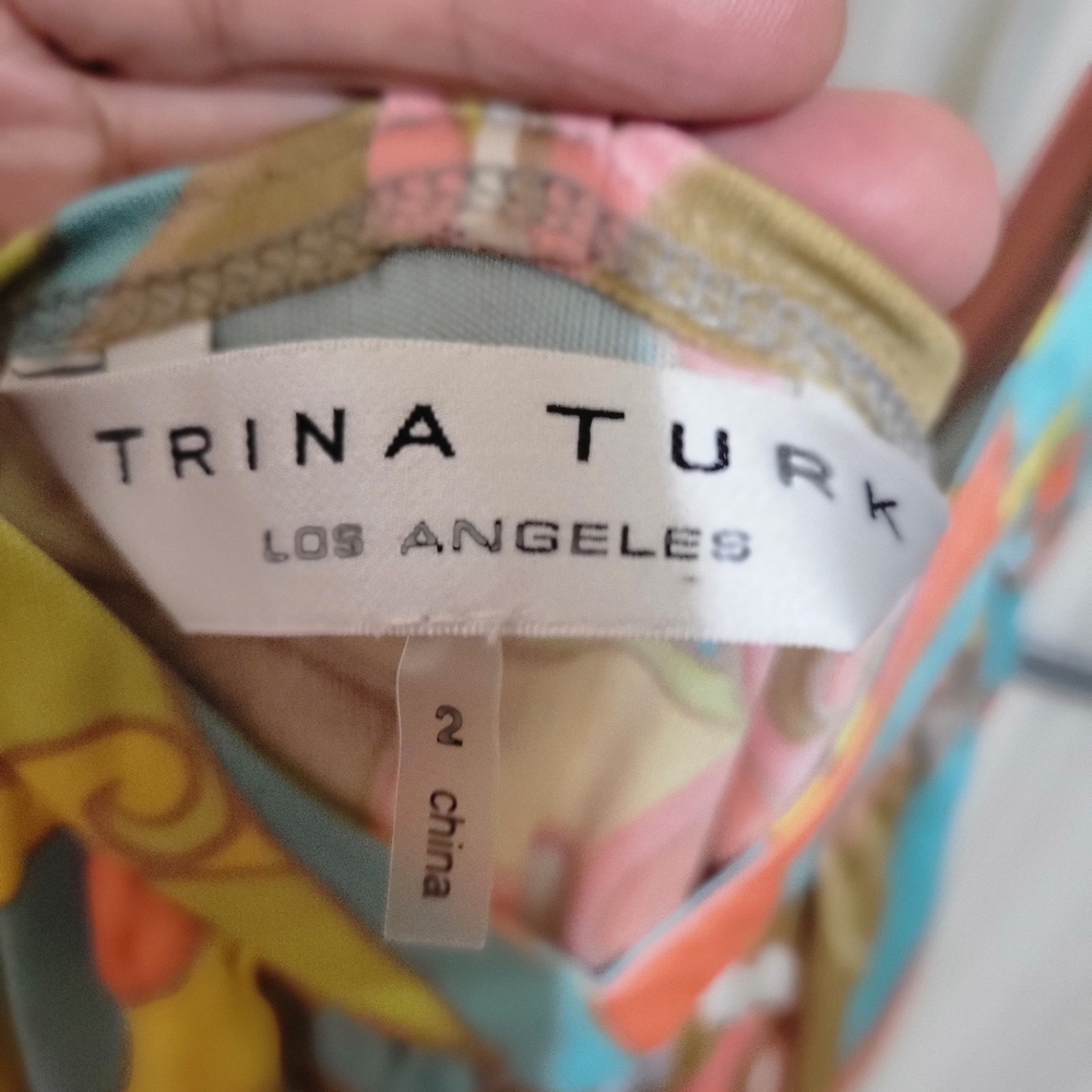 Trina Turk Psychedelic Colorful Mini Dress - Picture 4 of 7
